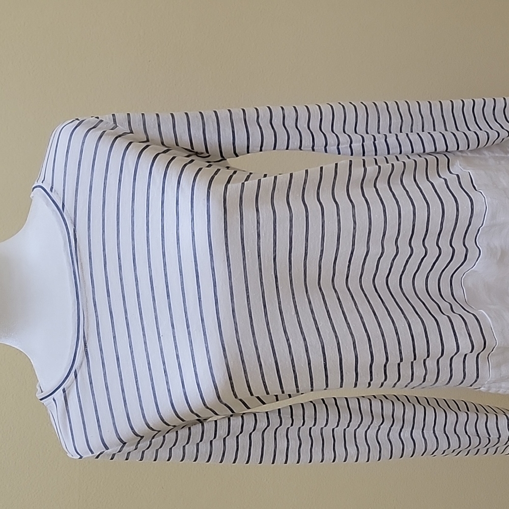 120% Lino Long Sleeve Tunic Top